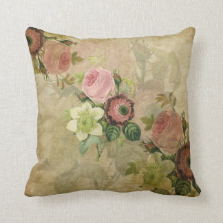 PixDezines sammeln Vintage Rose der Hütte, rosa Kissen