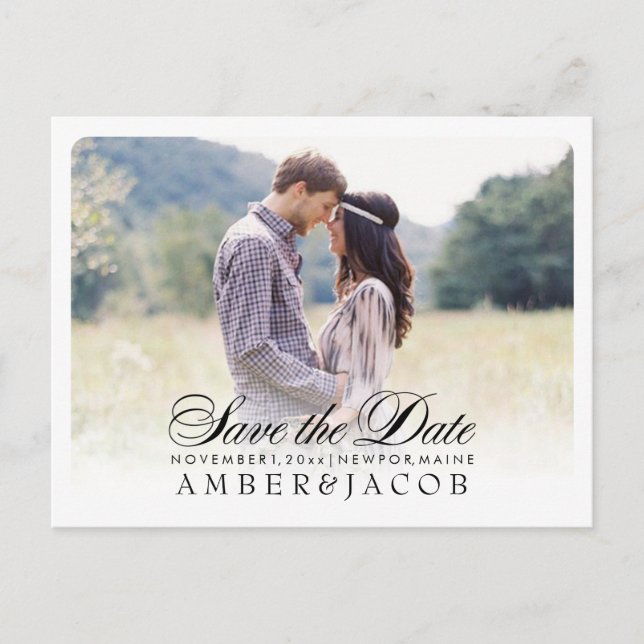 PixDezines Save the Date/Extravagant Ankündigungspostkarte (Vorderseite)