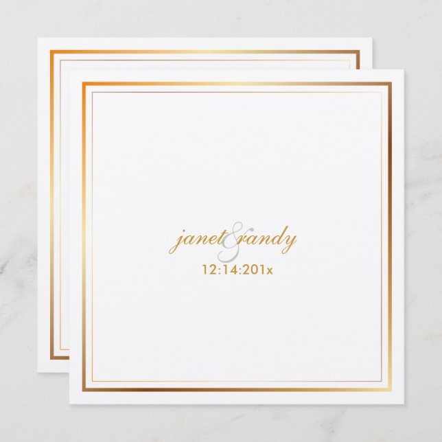 PixDezines schlichte Hintergrundfarbe Einladung (Vorne/Hinten)