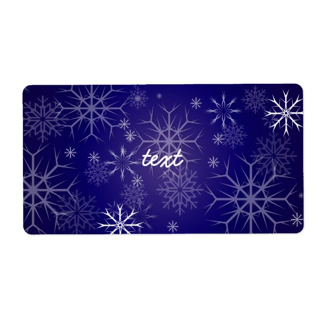 PixDezines Schneeflocken Weiß + Blau (Vorne)