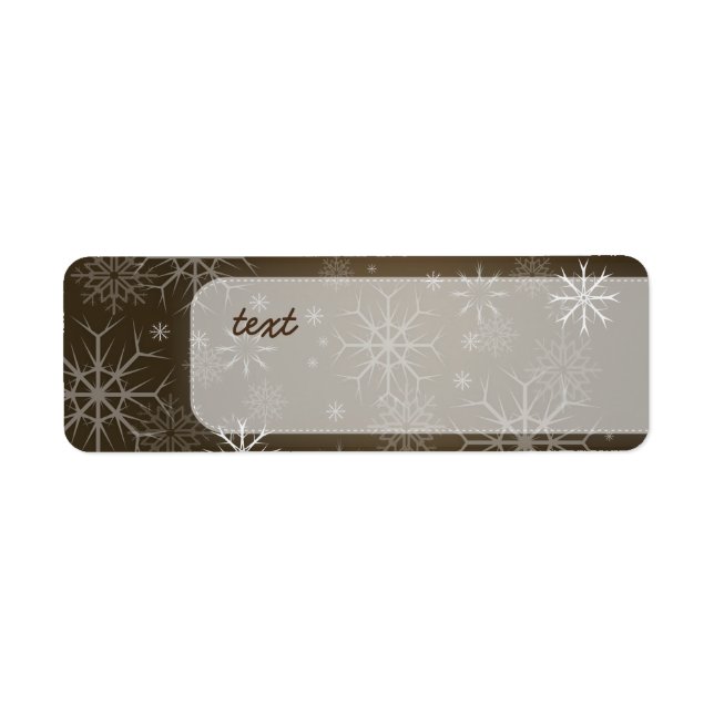 PixDezines Schneeflocken Weiß + Mocha (Vorne)