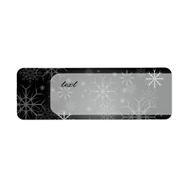 PixDezines Schneeflocken Weiß + Schwarz (Vorne)