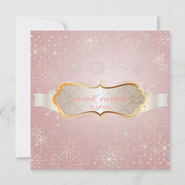 PixDezines Schneeflocken, Winterveranstaltungen Einladung (Vorderseite)