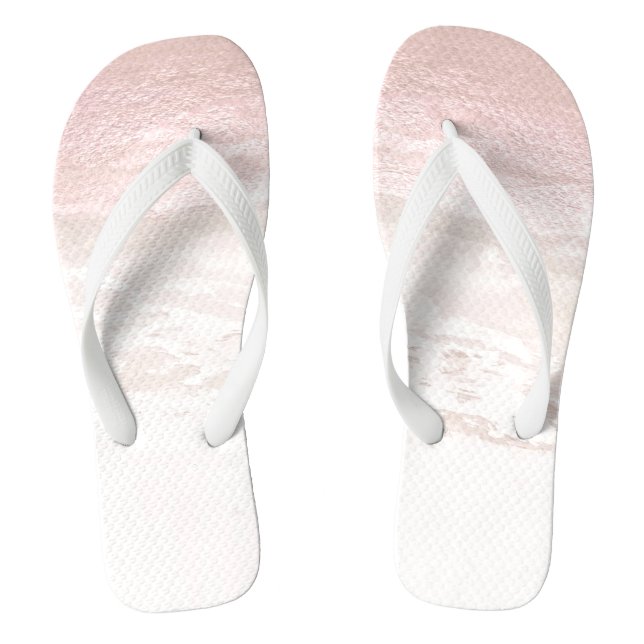 PixDezines Shoreline Blush Pink Flip Flops (Fußbett)