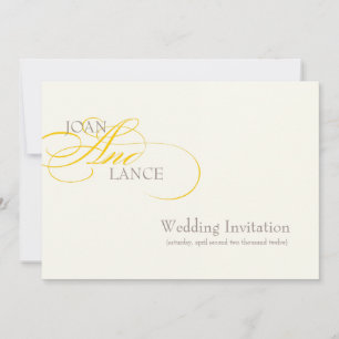 PixDezines sind gelb, extravaganter Schriftart... Einladung