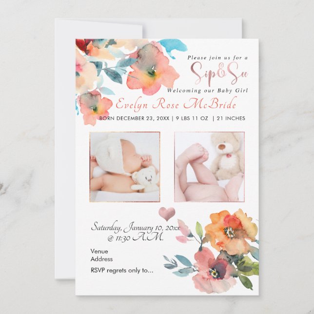 PixDezines SIP+SEE, WATERCOLOR-BLUME Ankündigung (Vorderseite)