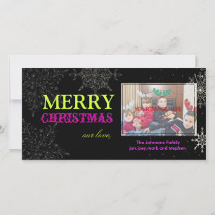 PixDezines Snowflakes, christmas, DIY colors.. Feiertagskarte