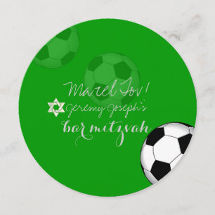 PixDezines Soccer Bat Mitzvah/DIY Farbe Einladung