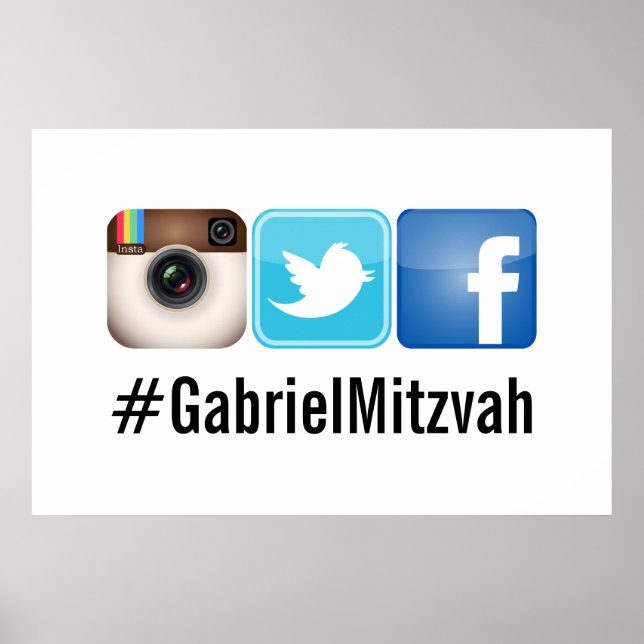 PixDezines Social Hashtag Poster (Vorne)