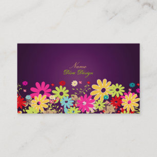 PixDezines Sommerblüten, BusinessCard Visitenkarte
