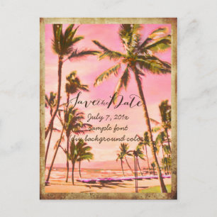 PixDezines/Speichert das Datum/vintage hawaii Ankündigungspostkarte