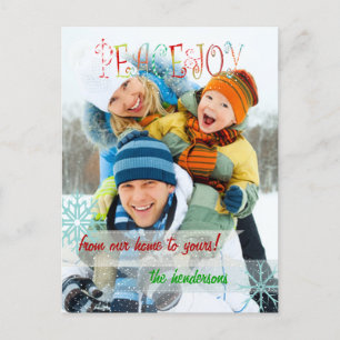 PixDezines sprinkles with snow photo card Feiertagspostkarte