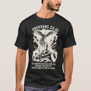 PixDezines Sprüche 24:16 Für den Gerechten Mann T-Shirt