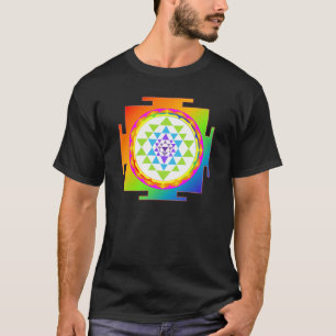 PixDezines sri yantra/Chakra Clearing/Regenbogen T-Shirt