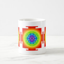 PixDezines Sri Yantra Chakra Reinigung/Orange Tasse