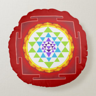 PixDezines Sri Yantra Rundes Kissen