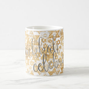 PixDezines Star von David Pattern, Hanukkah Kaffeetasse