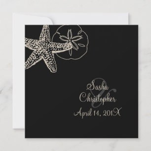 PixDezines Starfish/Beach Hochzeit Einladungen