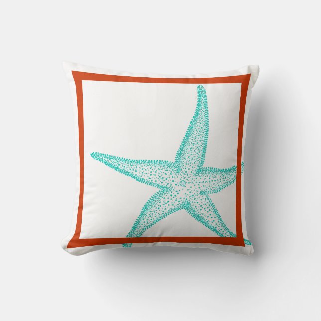 PixDezines starfish/DIY trim+Hintergrundfarbe Kissen (Vorderseite)