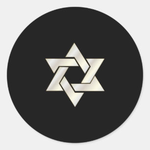 PixDezines-Stern von David/Elfenbein/Heimwerker Runder Aufkleber