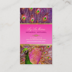 PixDezines Stolz Pfauenfeder für Langlebigkeit Visitenkarte