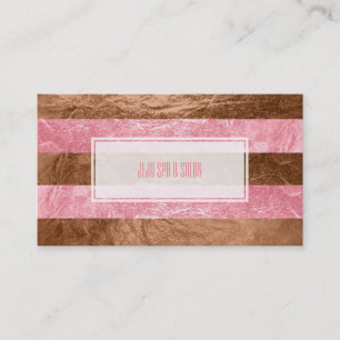 PixDezines Streifen/Imitate, rosa Folie Visitenkarte