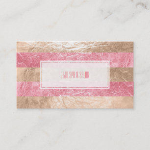 PixDezines Streifen/rosa Folie des Imitats Visitenkarte