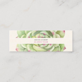 PixDezines Sukkulente Wasserfarbe, Wüste Rose Mini Visitenkarte