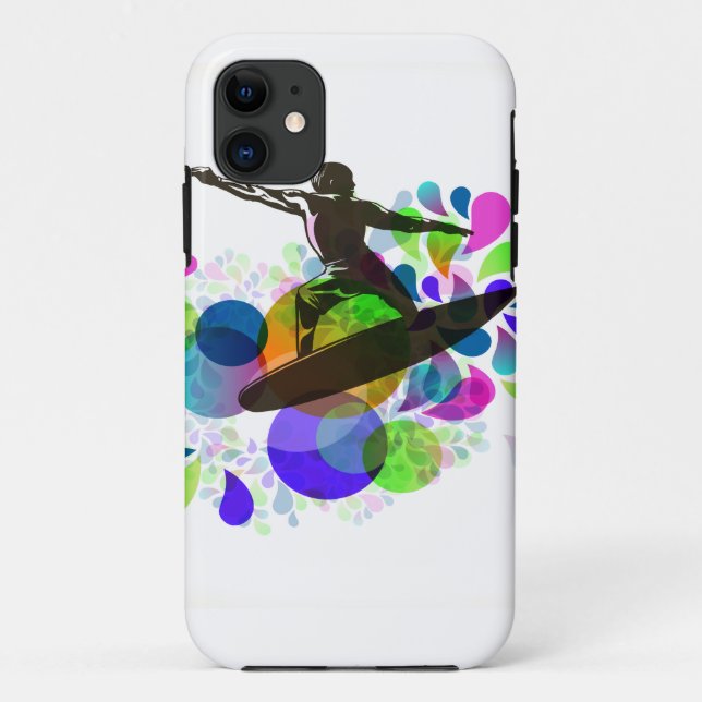 PixDezines Surfer Grunge Case-Mate iPhone Hülle (Rückseite)