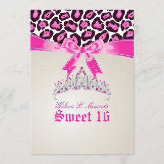 PixDezines Süß 16/Rosa Jaguar Einladung