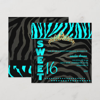 PixDezines Süß 16/Zebrastreifen Einladung