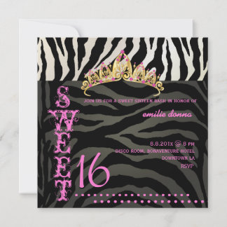 PixDezines Süß 16/Zebrastreifen Einladung