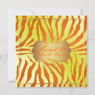 PixDezines Süß 16/Zebrastreifen Einladung