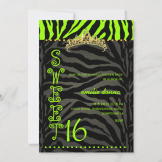 PixDezines Süß 16/Zebrastreifen Einladung