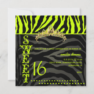 PixDezines Süß 16/Zebrastreifen Einladung