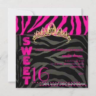 PixDezines Süß 16/Zebrastreifen Einladung