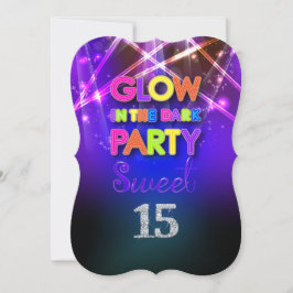 PixDezines Sweet 15/Glow Party Einladung