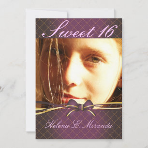 PixDezines Sweet 16/ princess/tiara (hinten) Einladung