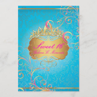 PixDezines Sweet 16/Rainbow Wirbel Einladung