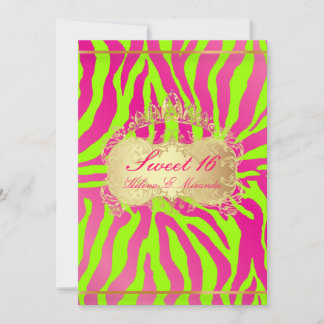 PixDezines Sweet 16/Zebra/diy background Einladung