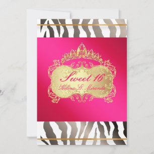PixDezines Sweet 16/Zebrastreifen Einladung