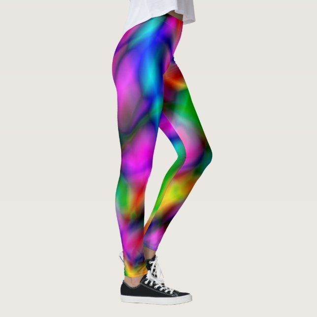PixDezines Techno-Tanz/Neonbeleuchtung Leggings (Rechts)