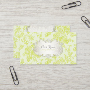 PixDezines Toile/grüne Rosen/DIY-Hintergrund Visitenkarte