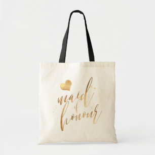 PixDezines-Trauzeugin/Imitate Gold-Script Tragetasche