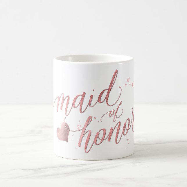 PixDezines Trauzeugin/Imitats Rose Gold/Fun Script Kaffeetasse (Mittel)