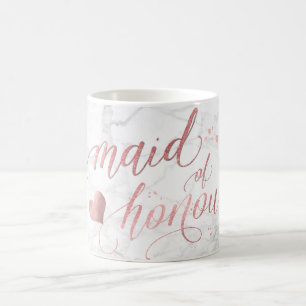 PixDezines Trauzeugin/Imitats Rose Gold Script Kaffeetasse