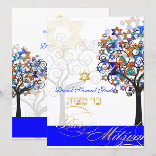 PixDezines TREE OF LIFE BAR MITZVAH Einladung