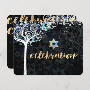 PixDezines Tree of Life Bat Mitzvah/Empfang Einladung