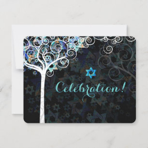 PixDezines Tree of Life Bat Mitzvah/Empfang Einladung