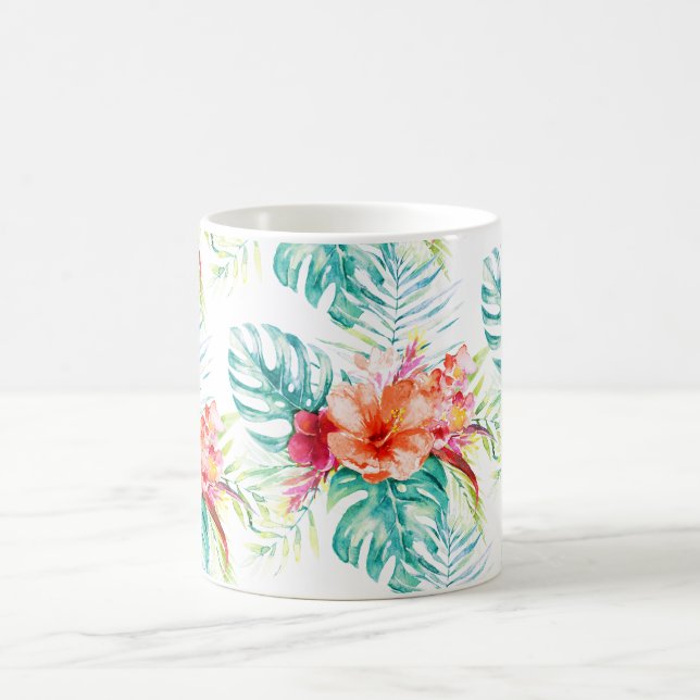 PixDezines Tropical Paradise Floral Foliage Kaffeetasse (Mittel)